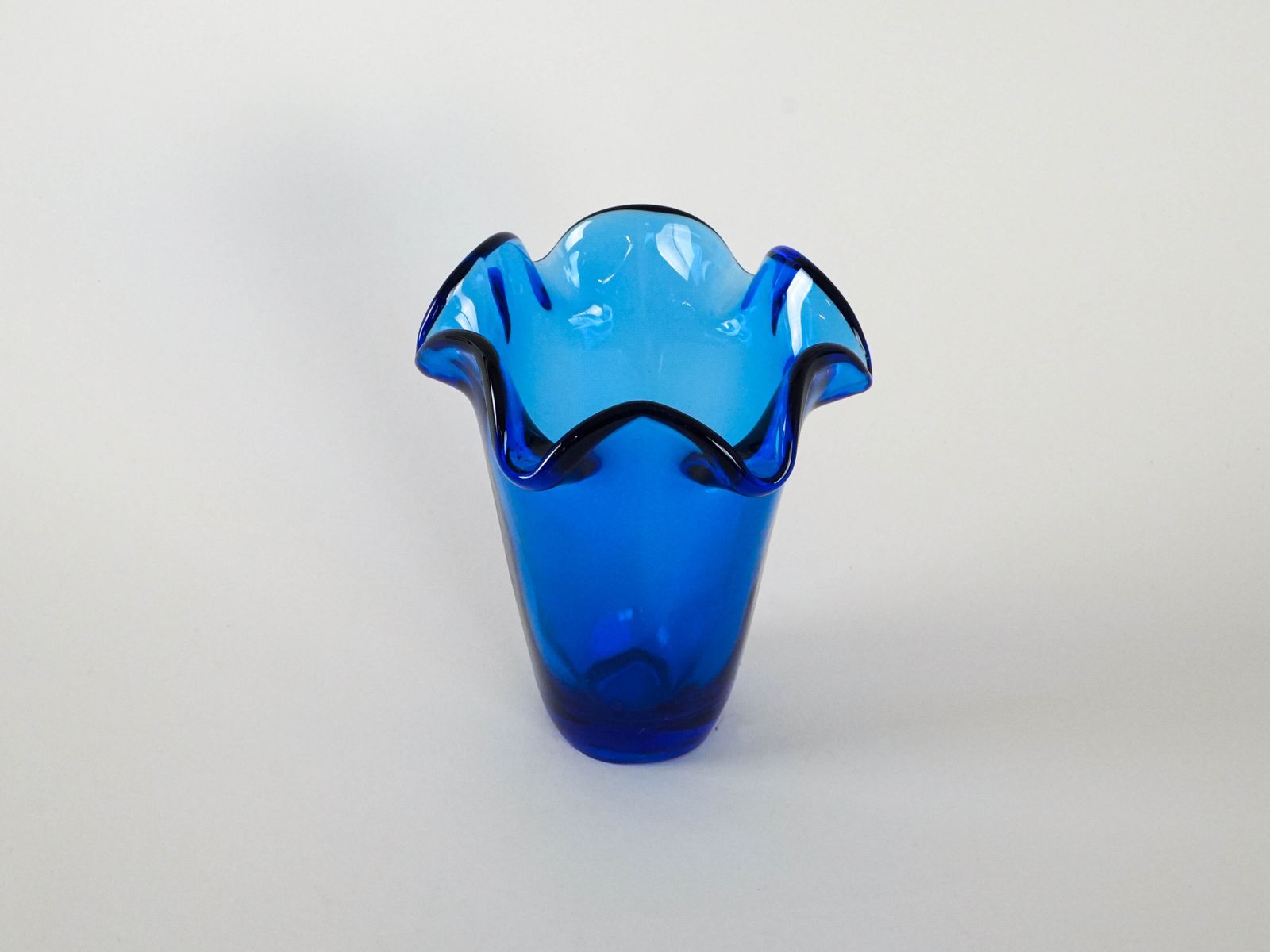 Cobalt Glass Vase, Danish Design, 1970s, Made In Denmark photo 279.0