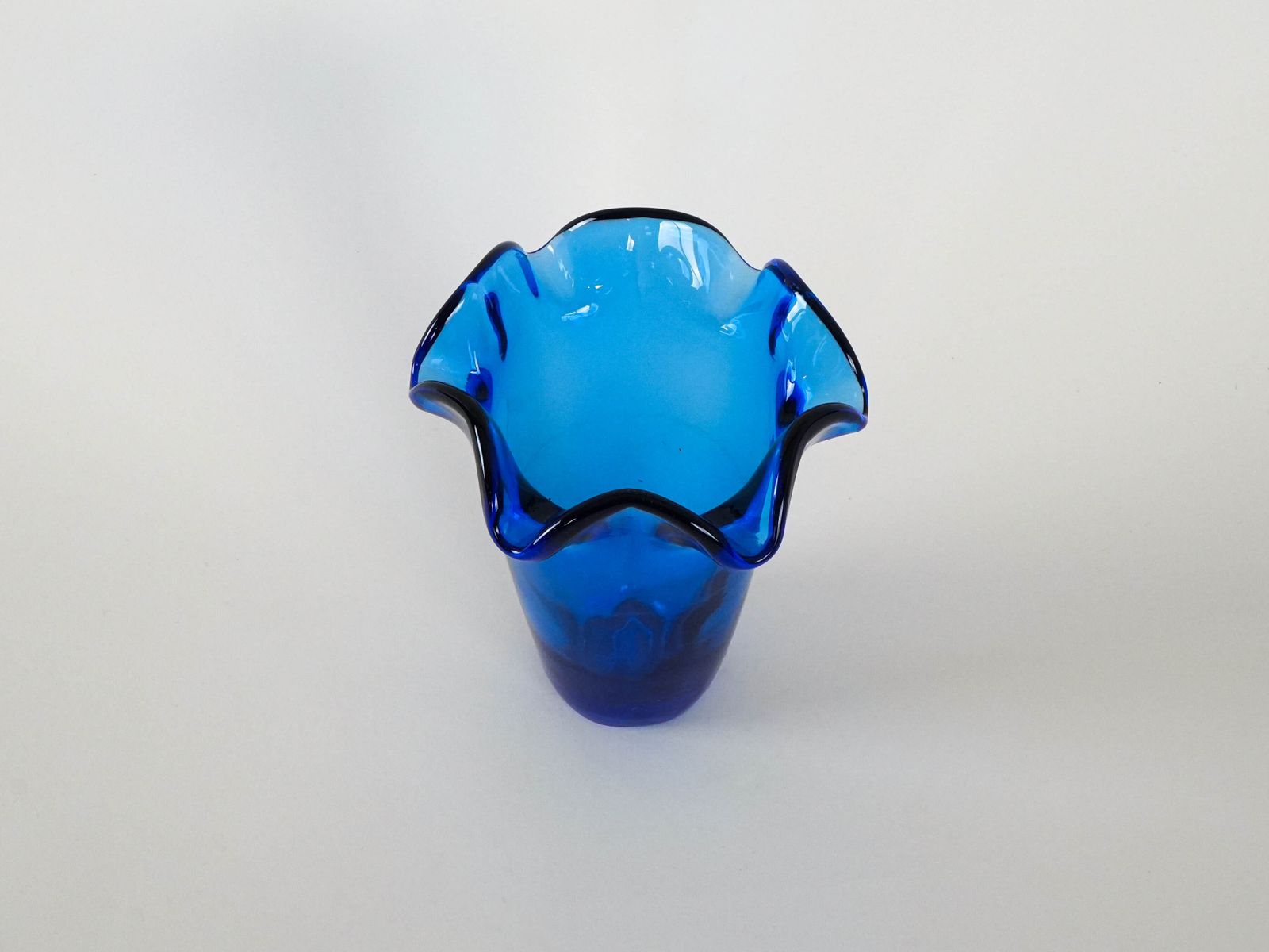 Cobalt Glass Vase, Danish Design, 1970s, Made In Denmark photo vinterior