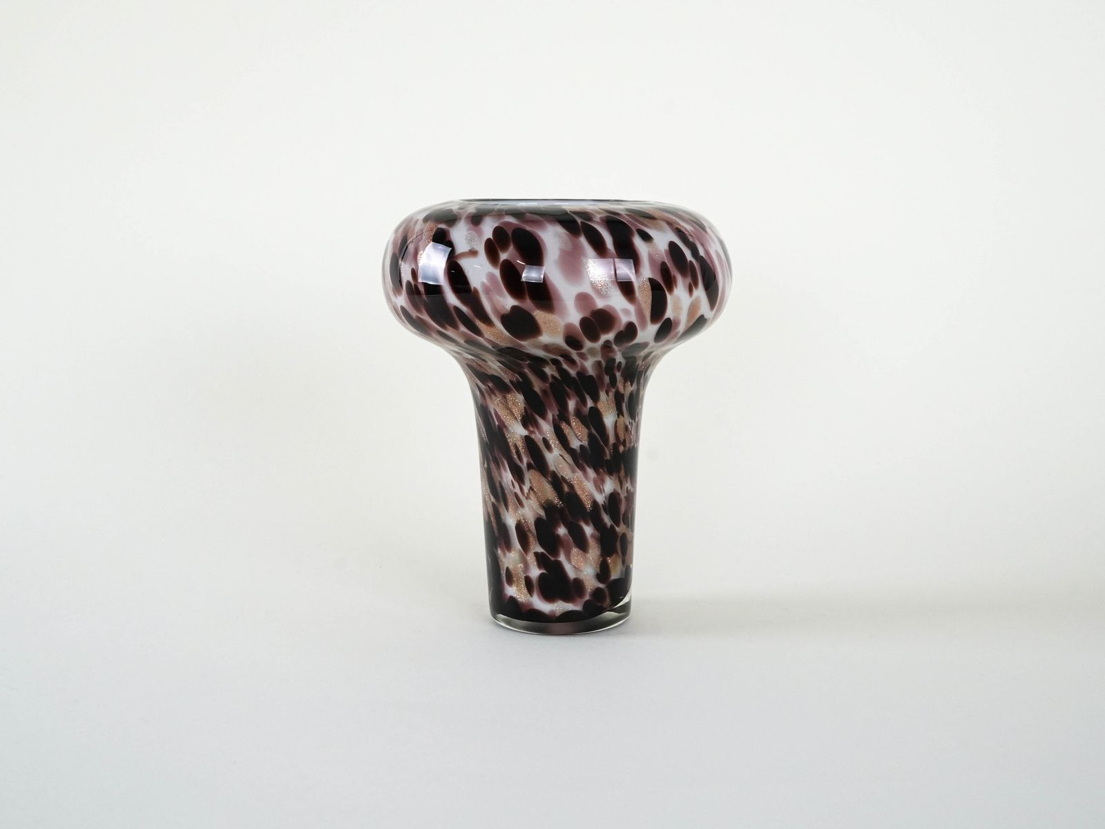 Glass Leopard Print Vase, Italian Design, 1970s, Made In Italy photo Home Decor