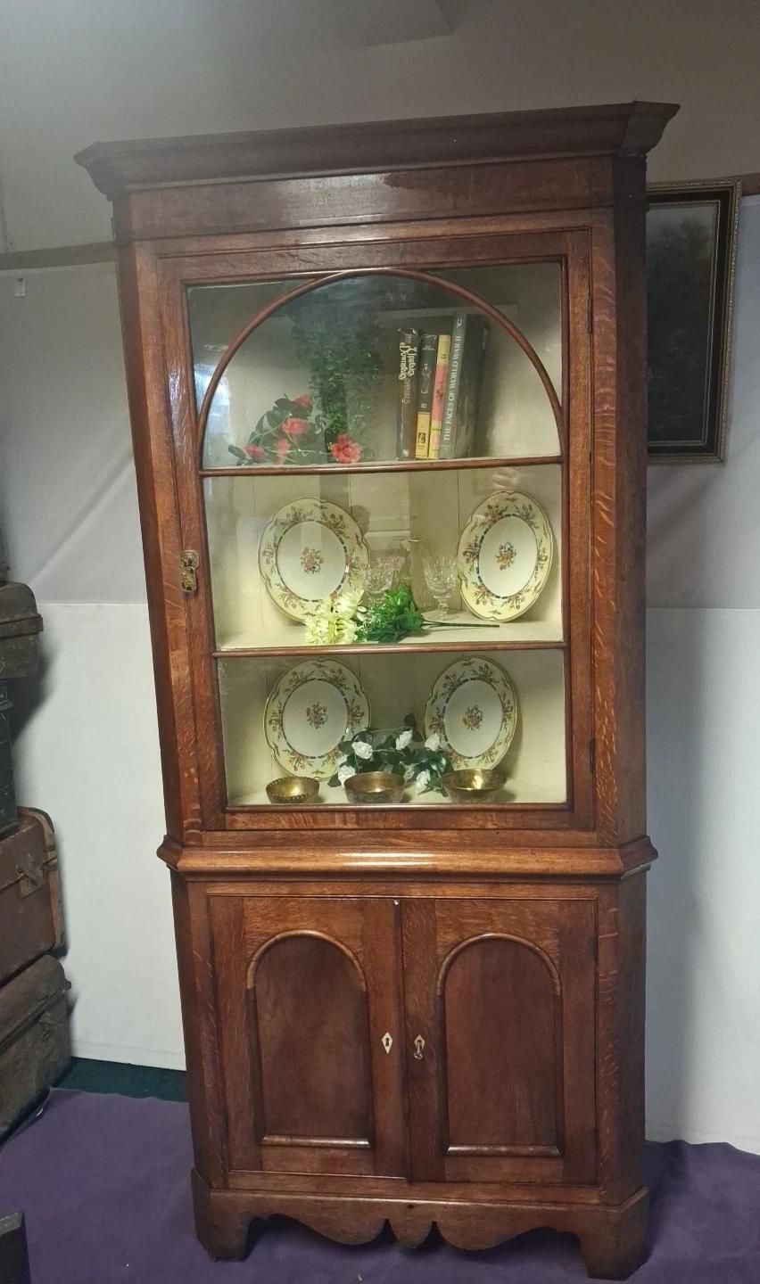 Antique Victorian Mahogany Corner Unit