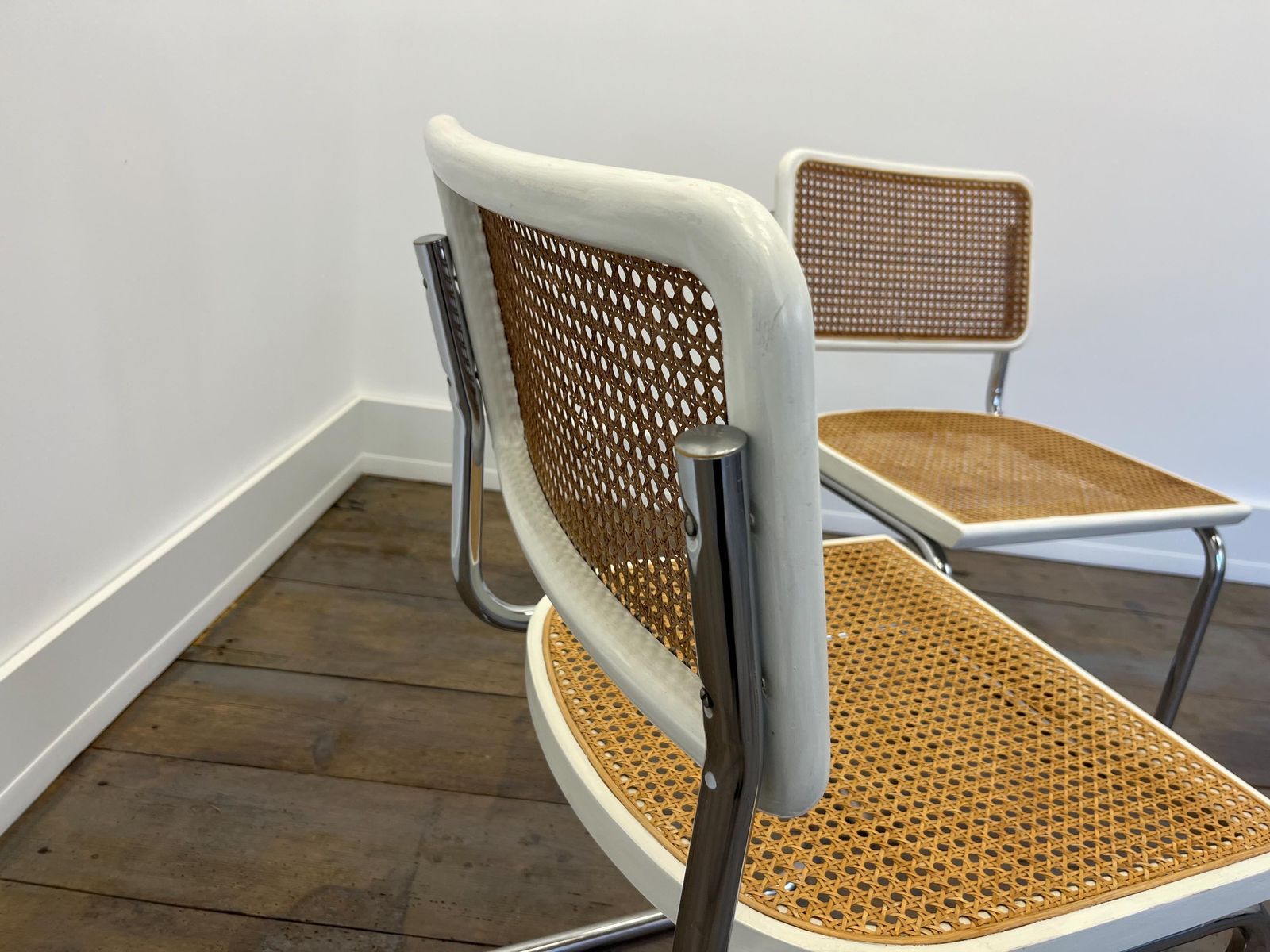 1 Of 2 Cesca Chairs / Chair By Marcel Breuer / Mid Century Modern Chair / Yugoslavia 70s / Tubular Frame With Cane And Wood / Bauhaus Chair photo buy