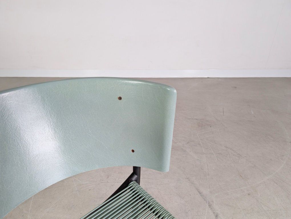 Vintage Lila Hunter Chair Xo Philippe Starck Fiberglass Metal Turquoise photo buy
