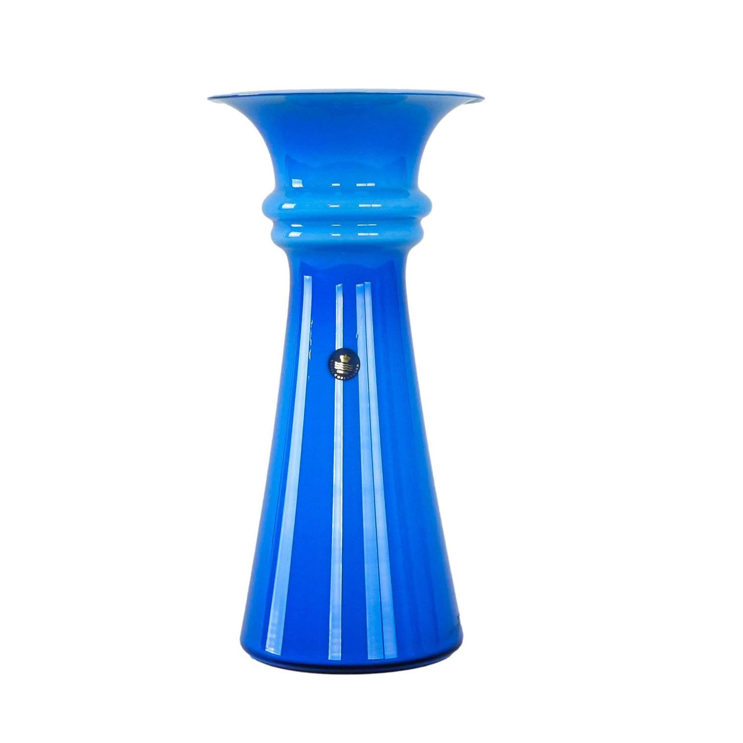 Glazen Vaas, Deens Design, Jaren 1980, Ontwerper: Michael Bang, Fabrikant: Royal Copenhagen