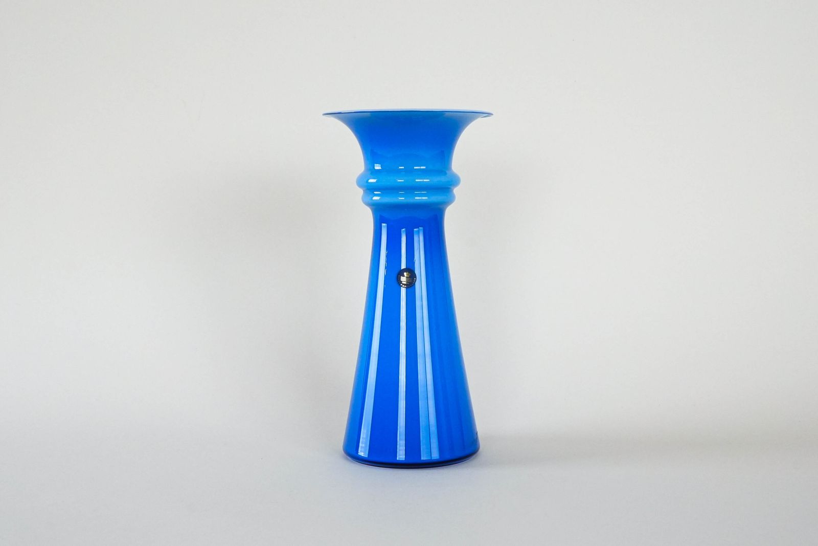 Glazen Vaas, Deens Design, Jaren 1980, Ontwerper: Michael Bang, Fabrikant: Royal Copenhagen photo for sale