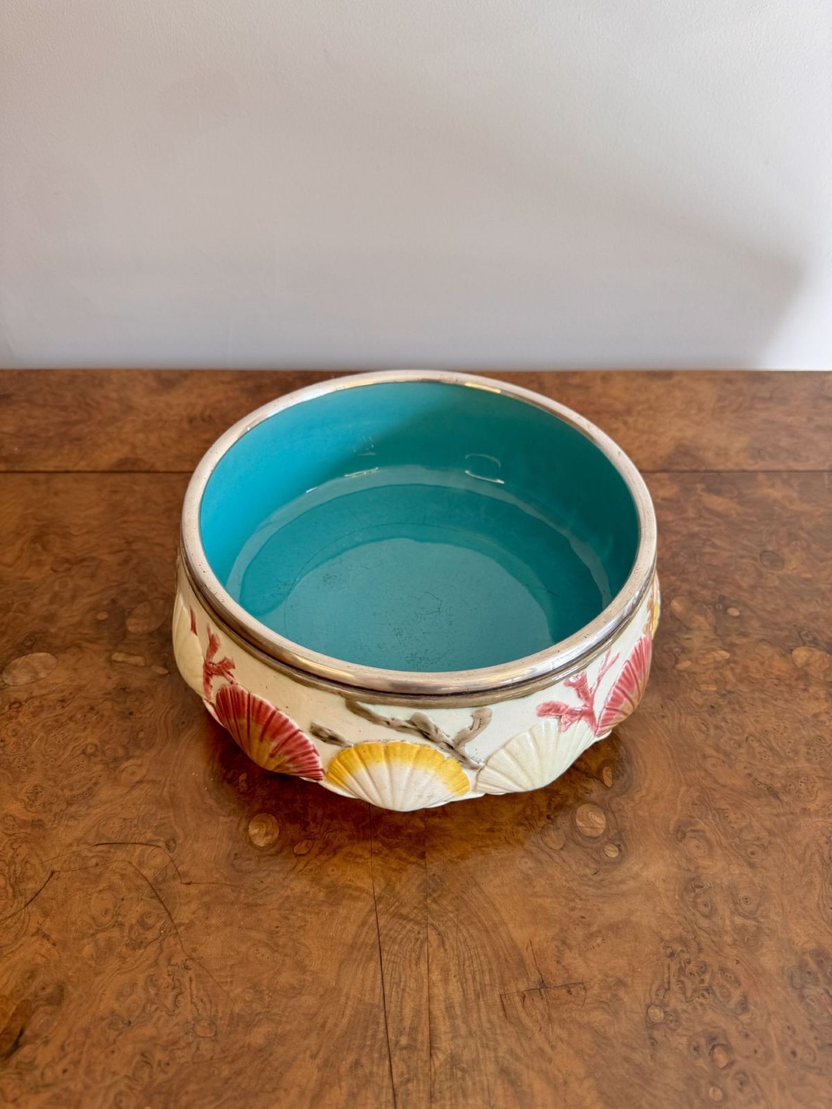 Quality Antique Majolica Salad Bowl And Servers photo furniture