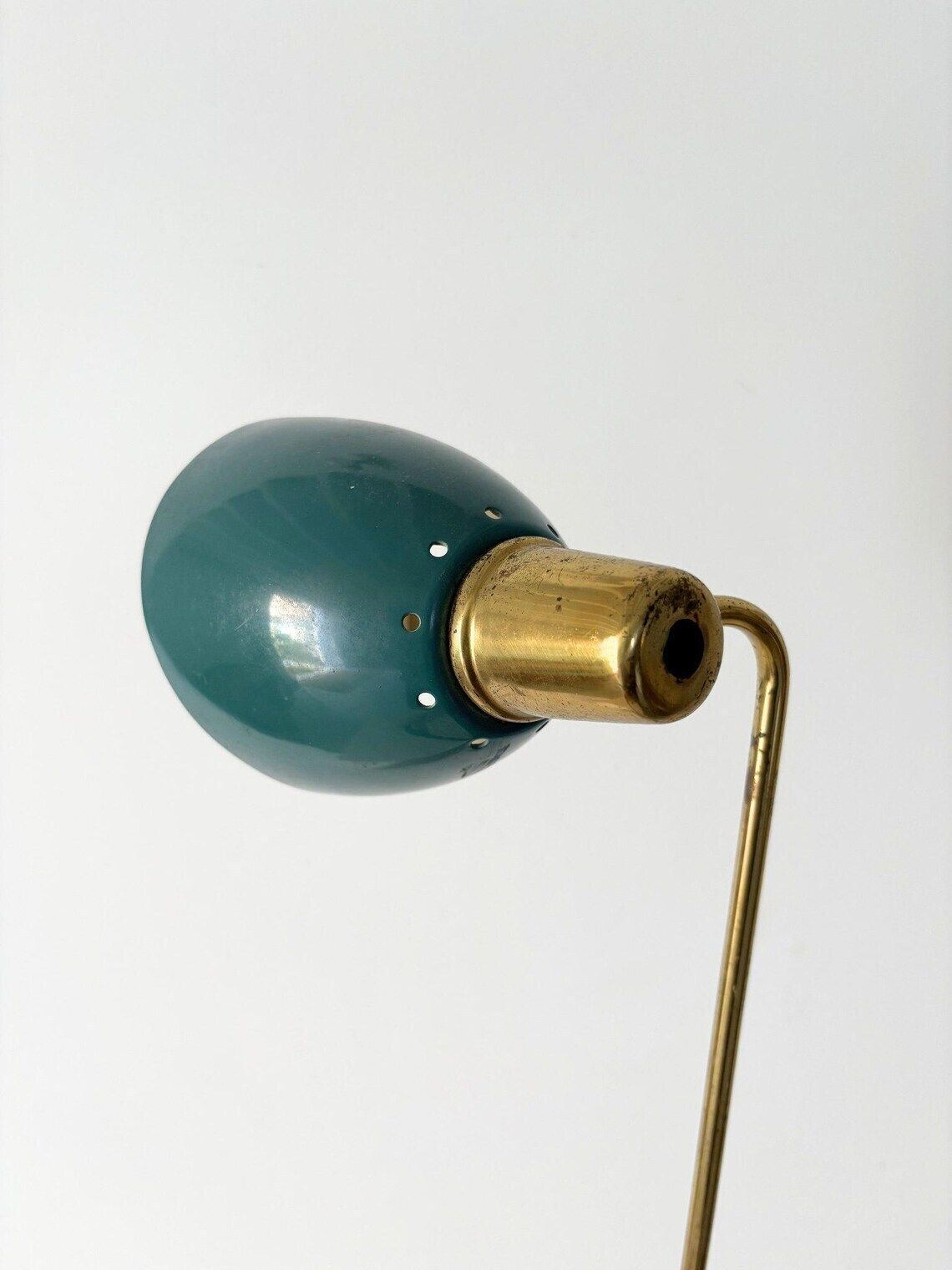 Green Metal Desk Lamp Task Light By Robert Caillat, French Mid Century C.1950 photo vintage
