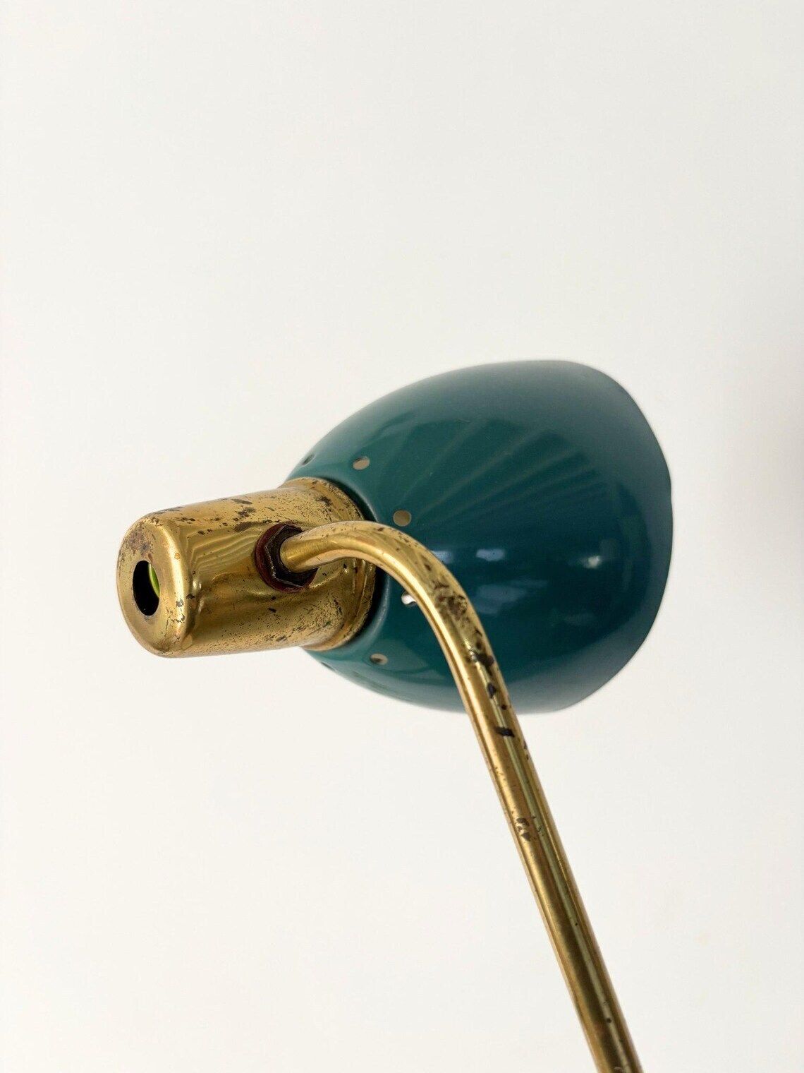 photo furniture Green Metal Desk Lamp Task Light By Robert Caillat, French Mid Century C.1950