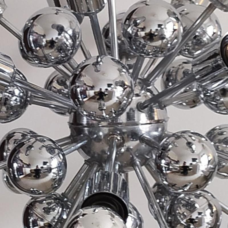 1970s Astonishing Chandelier Sputnik By Goffredo Reggiani In Chrome. Made In Italy photo 2062.0