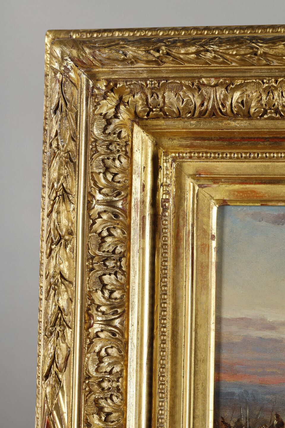 Painting Depicting French Cuirassiers At Waterloo, Signed Eugène Charpentier photo vinterior