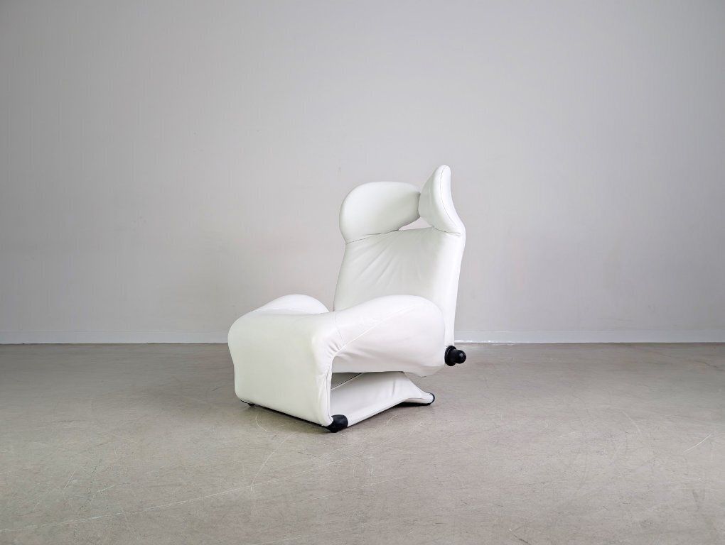 Original Cassina Wink Chair Toshiyuki Kita Leather White Design photo Furniture