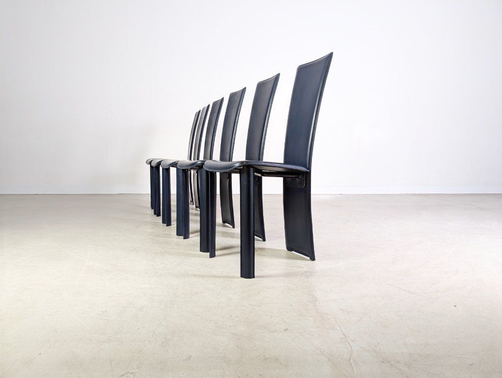 Original Set Of 6 Frag Psyra Chairs, Italian Design, Handmade 1980s photo 990.0