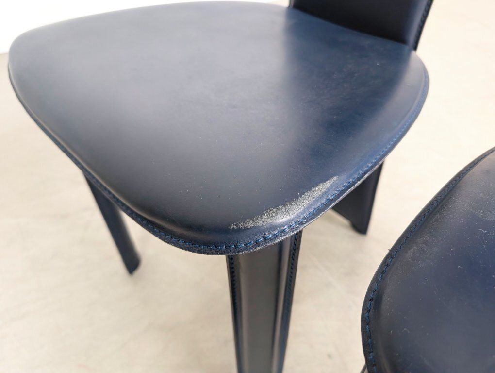 Original Set Of 6 Frag Psyra Chairs, Italian Design, Handmade 1980s photo vintage