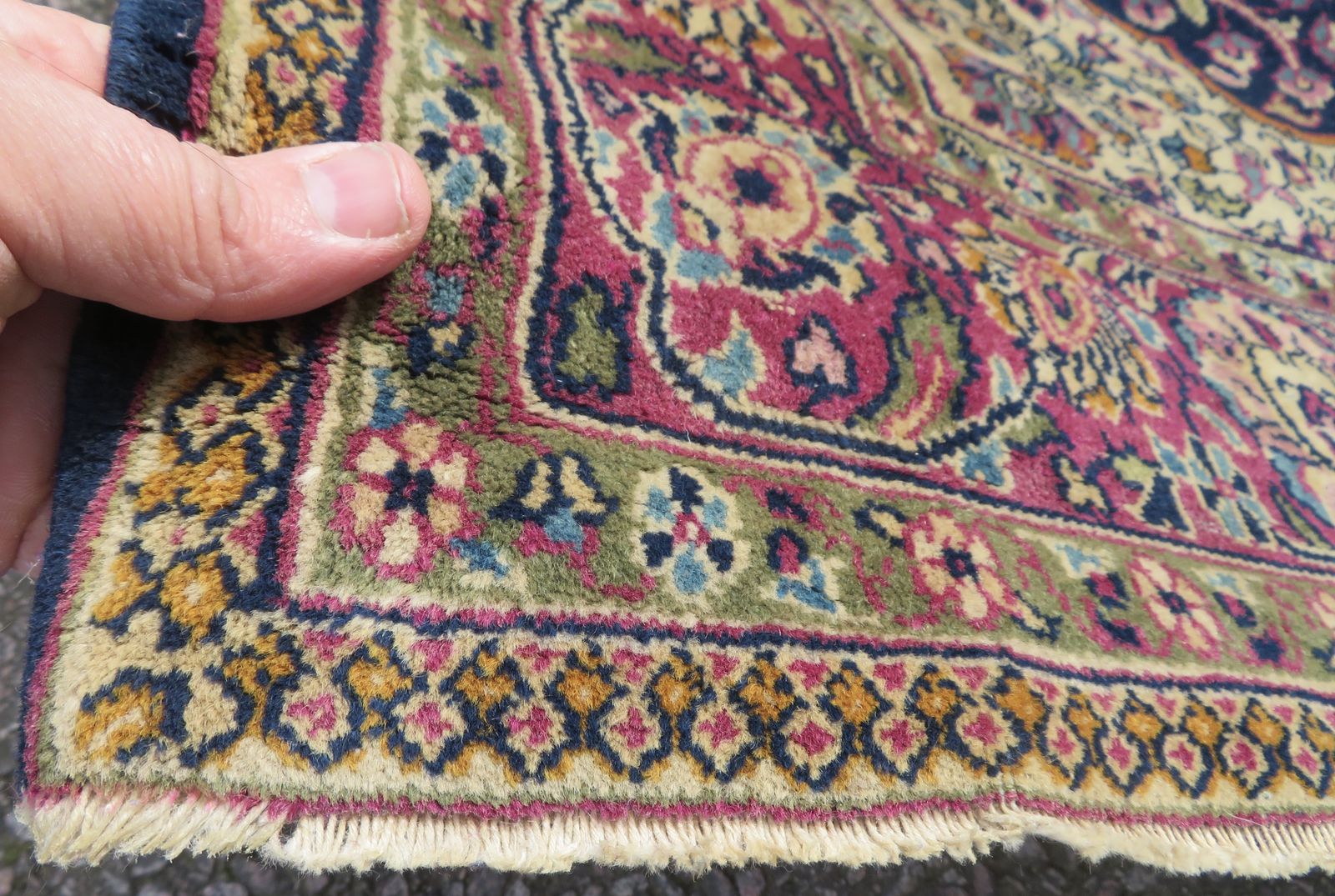 Antique Indian "Kashan" Rug. 161cm X 98cm. photo buy