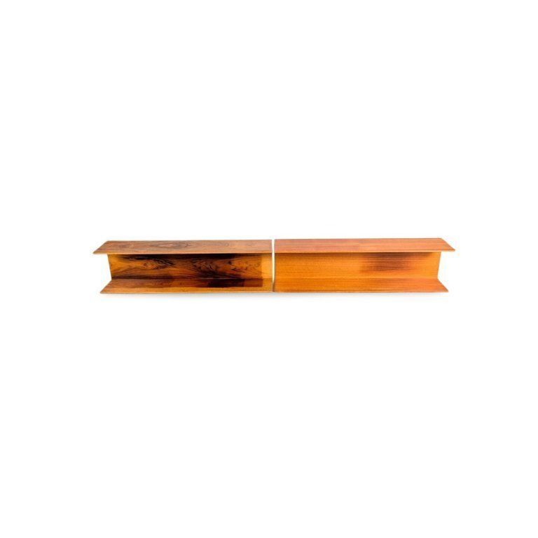 2x Original Midcentury Wilhelm Renz Wall Shelf Walter Wirz Teak