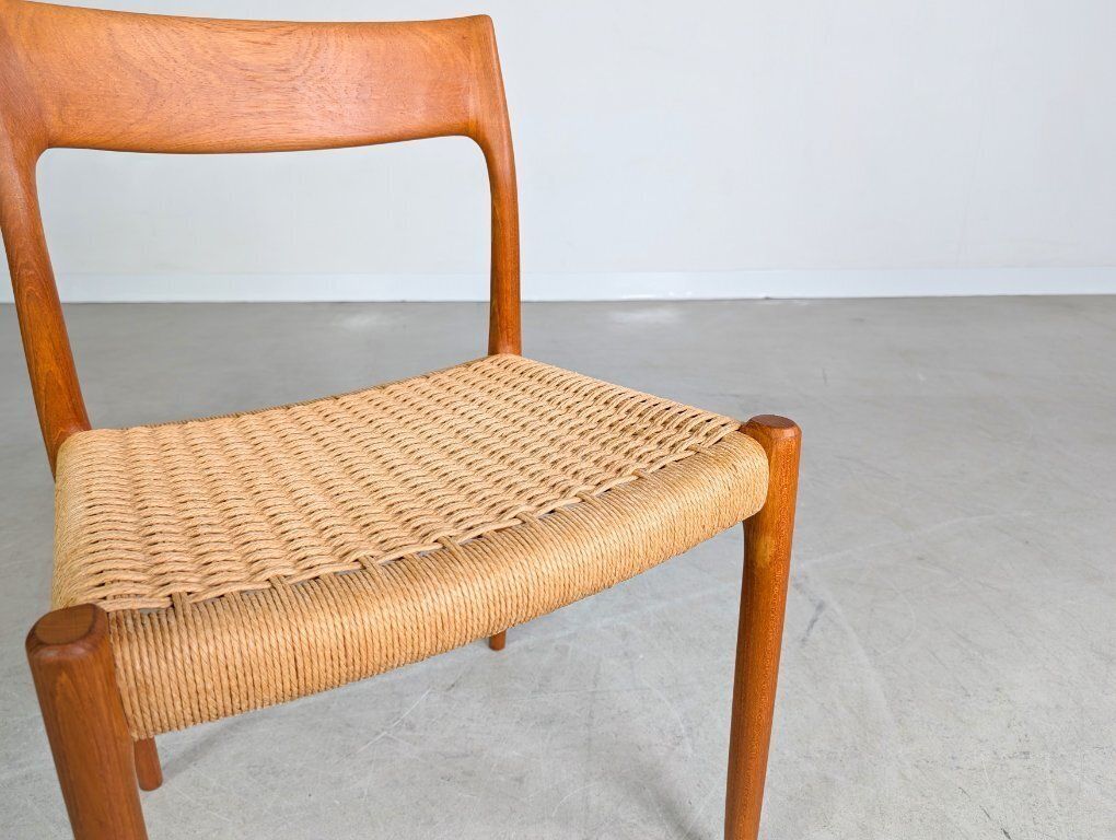 Niels O Moller Chair Model 77 J.L. Møllers Møbelfabrik Teak2 photo vintage