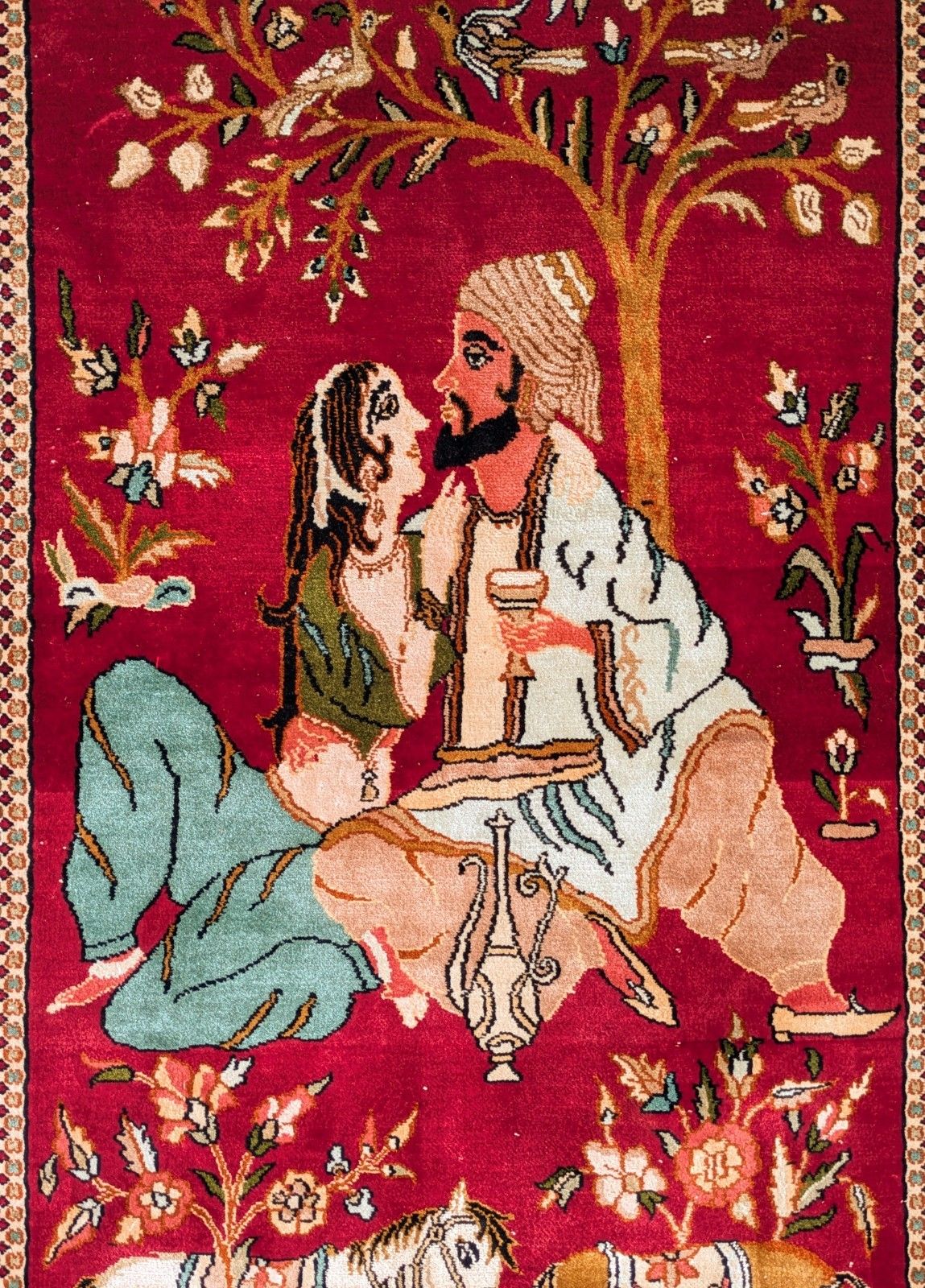 Indian Silk Pictorial Rug Carpet photo 285.0