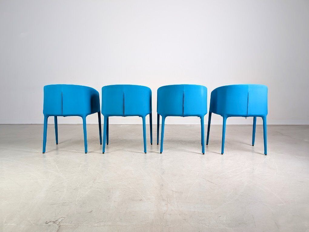 Set Of 4 Mdf Italia Achille Armchairs By Jean Marie Massaud photo buy