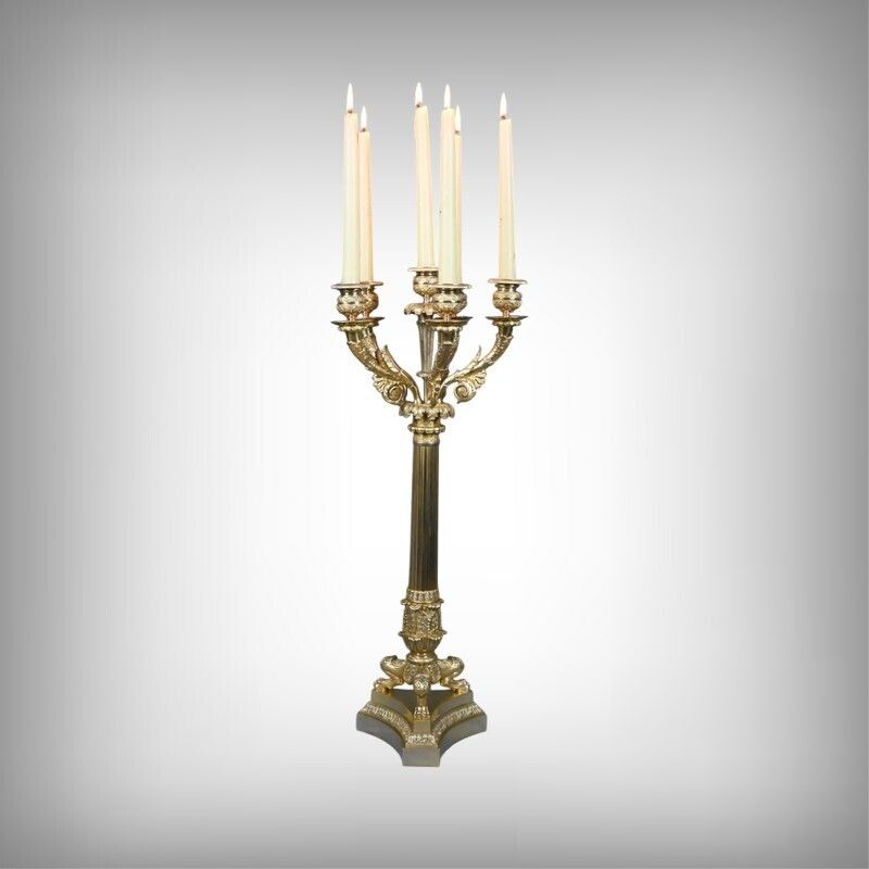 Gilt Bronze Candelabra, Restoration Period – Early 19th Century photo furniture