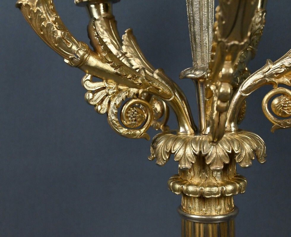 photo for sale Gilt Bronze Candelabra, Restoration Period – Early 19th Century