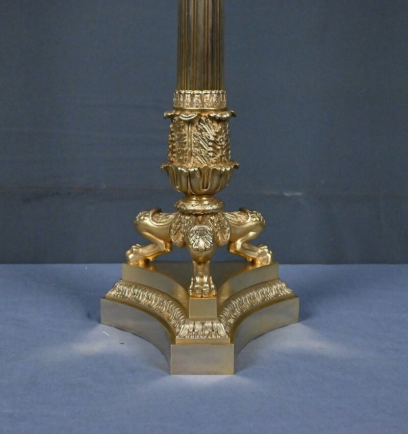 photo buy Gilt Bronze Candelabra, Restoration Period – Early 19th Century