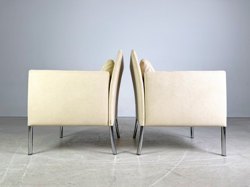 2x Original Walter Knoll Armchair Jason 391 Suede Beige Design photo Furniture