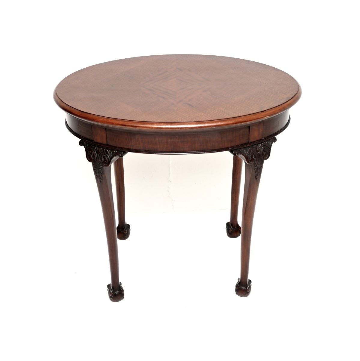 Antique Edwardian Mahogany & Satinwood Occasional Card Table photo for sale