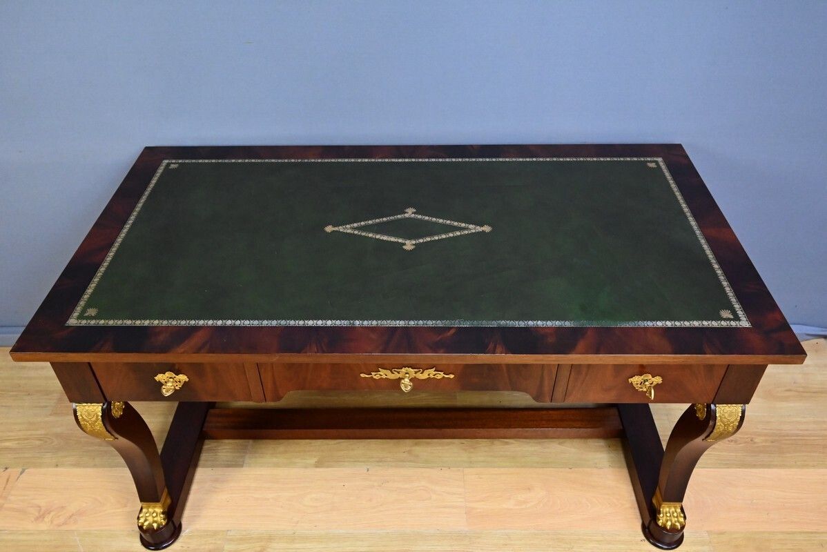 Mahogany Desk, Egyptian Revival Style – 20th Century photo buy