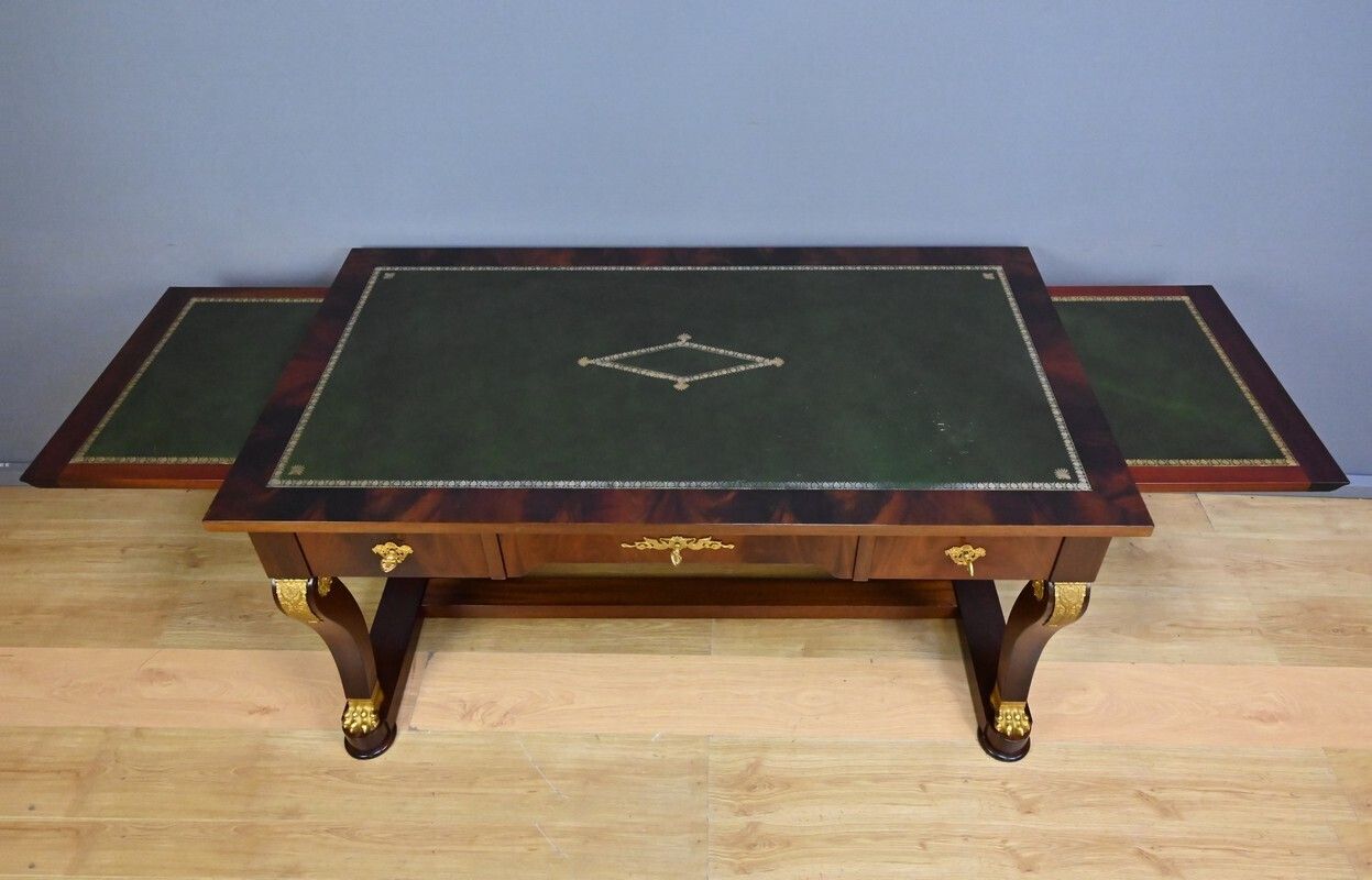 photo for sale Mahogany Desk, Egyptian Revival Style – 20th Century