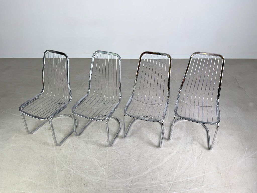 Set Van 4 Stoelen Van Gastone Rinaldi, Vintage Design, Flynn, Italië, 1970 photo buy