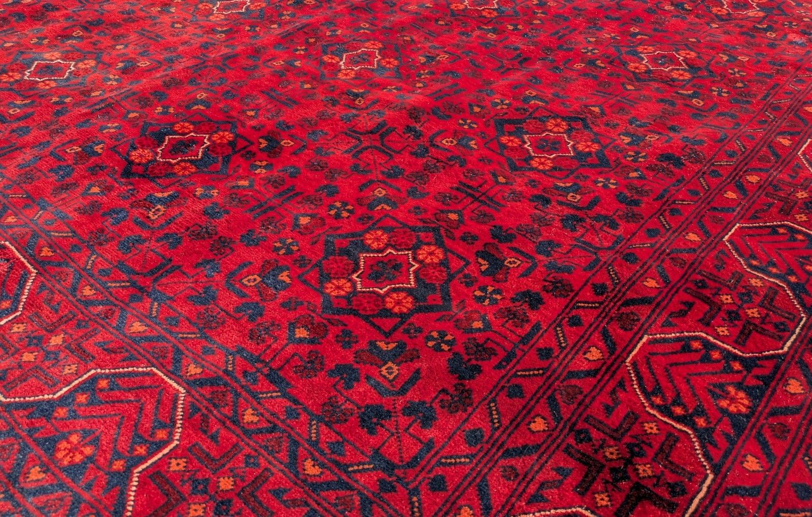 Good Quality Hand Woven Afghan Wool Carpet  318 X 206 photo for sale