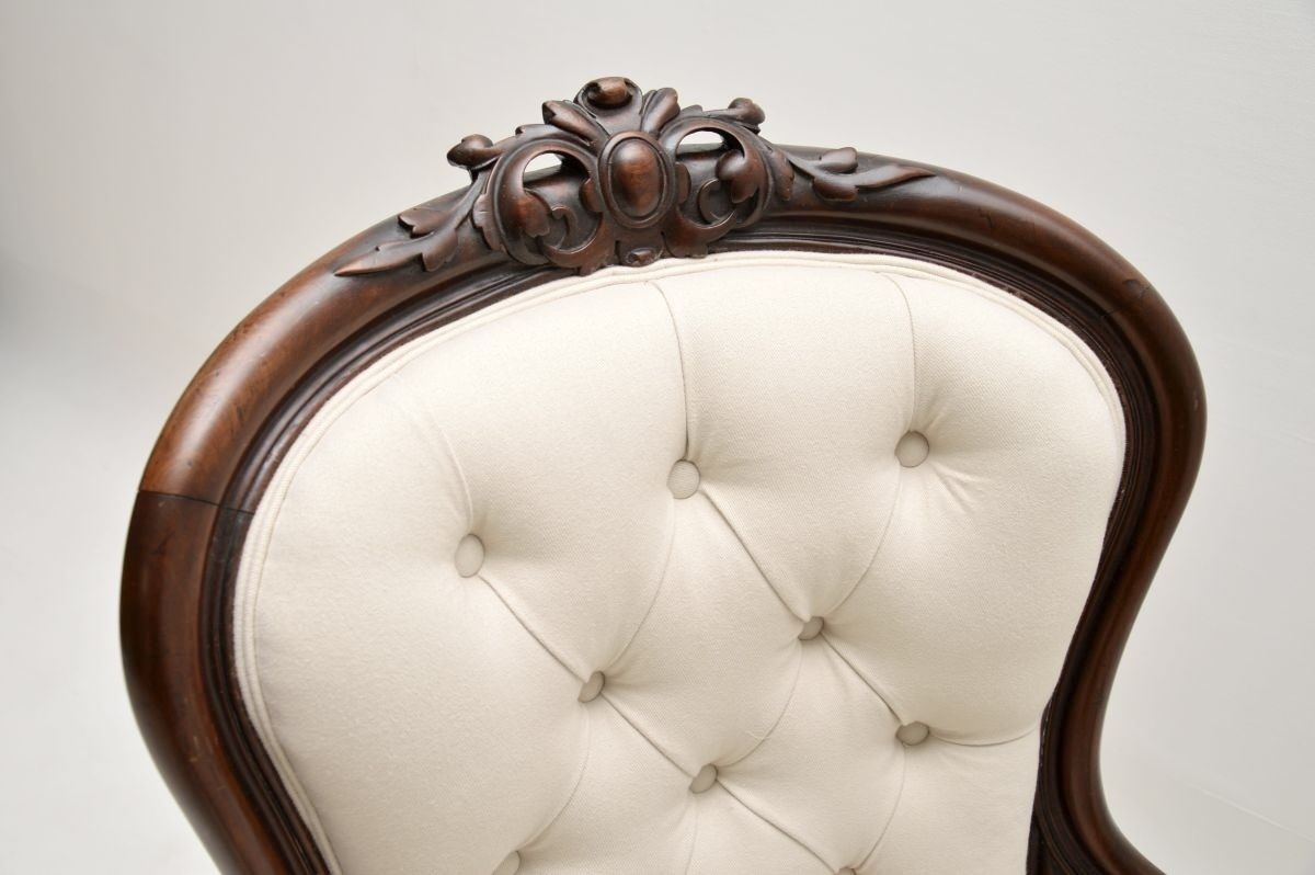 photo for sale Antique Victorian Mahogany Spoon Back Armchair