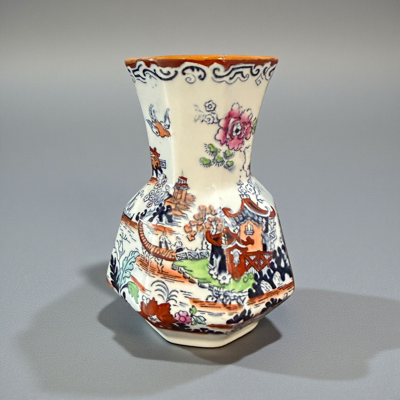 Victorian Masons Ironstone Vase