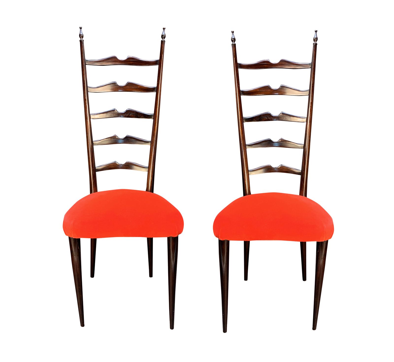 A Pair Of Ladder Back Hall Chairs By Paolo Buffa