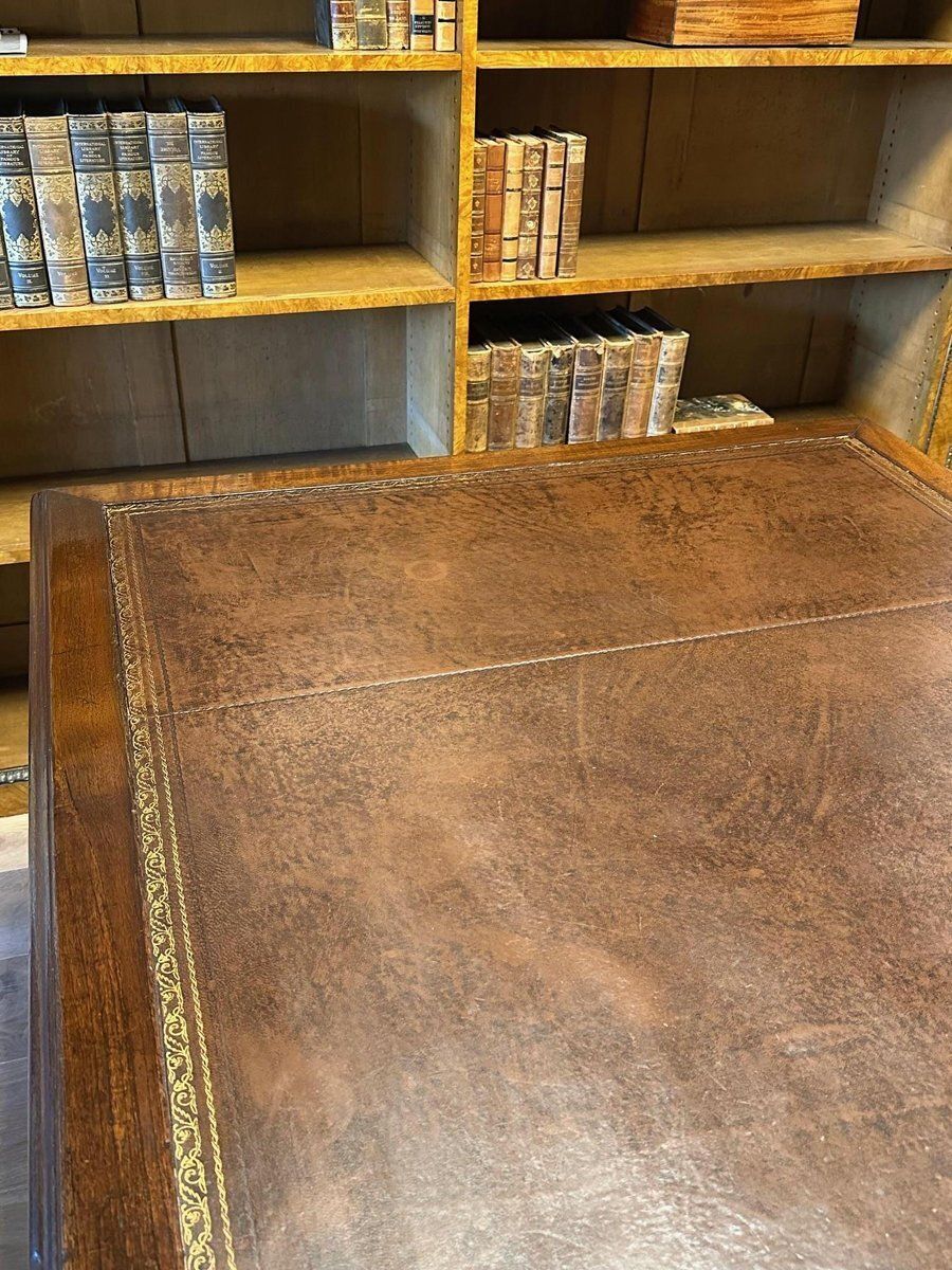 Antique Partner's Desk In Teak, 1800s photo buy