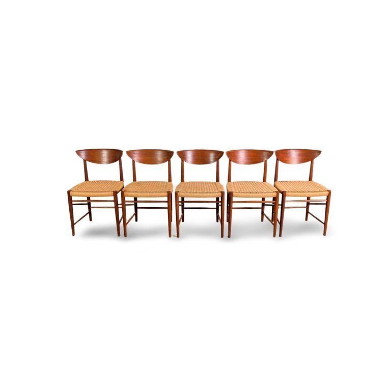 Set Of 5 Søborg Møbelfabrik Chairs Peter Hvidt Mølgaard Nielsen 316
