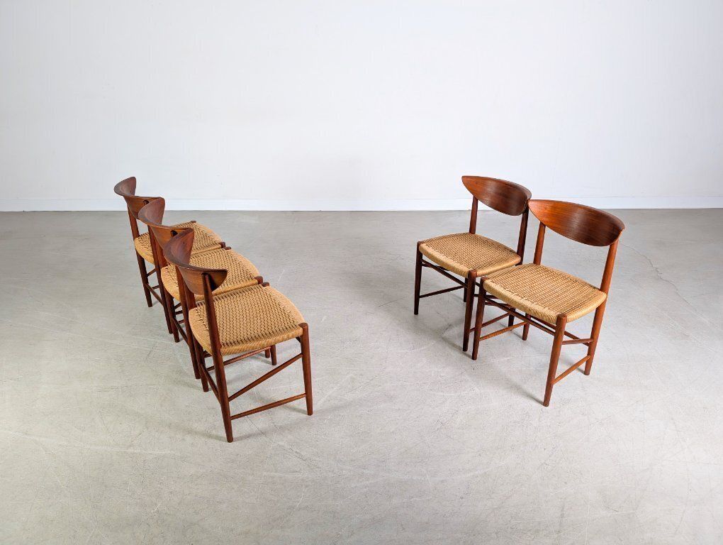 Set Of 5 Søborg Møbelfabrik Chairs Peter Hvidt Mølgaard Nielsen 316 photo buy