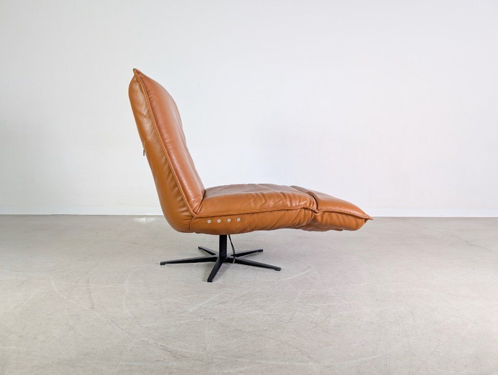 photo for sale 2x Koinor Epos Free Motion Armchairs, Cognac Brown Leather, Design