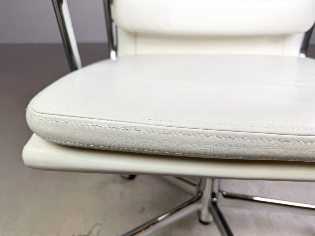 Original Vitra Ea 217 Office Chair Charles Eames Leather White Executive Chair photo buy
