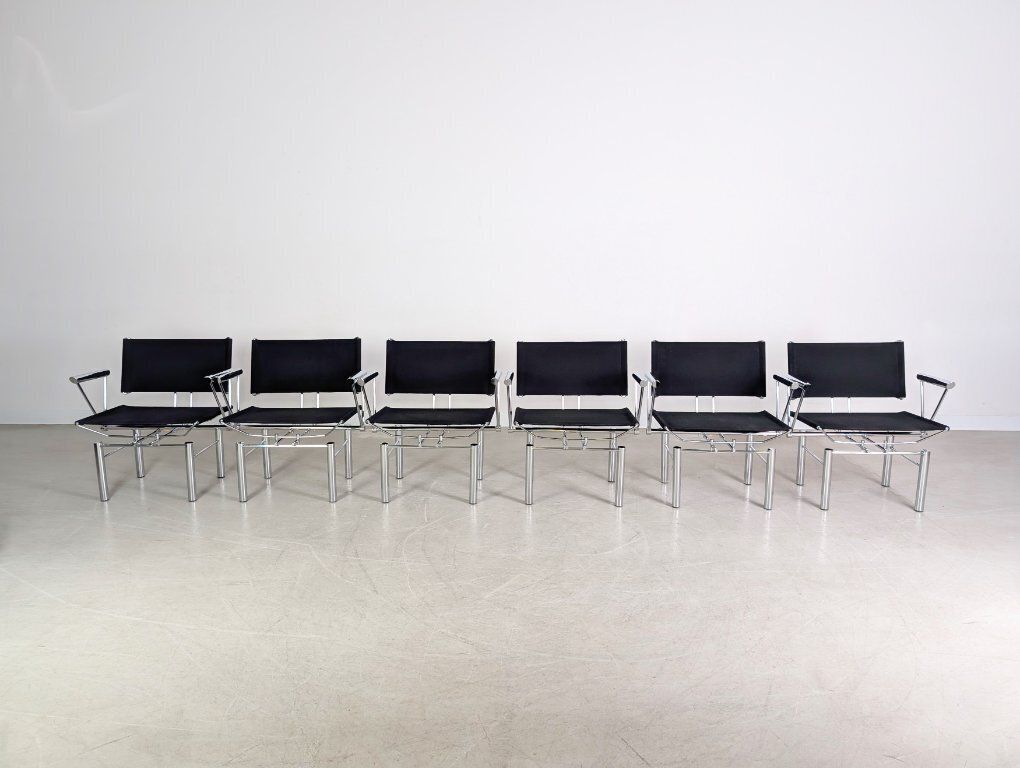 Set Of 6 Armchairs Kusch & Co Hans Ullrich Bitsch Series 8600 Black photo furniture