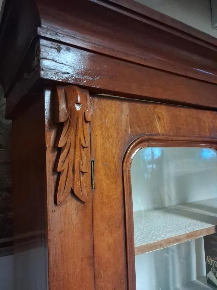 Antique Victorian School Library Styled Bookcase With Bottom Sorage And Draw photo vintage
