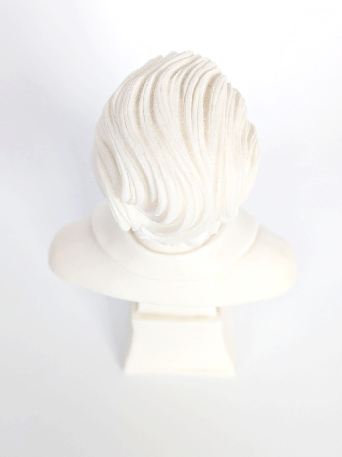 Art Vintage Alabaster Bust Of Johann Strauss, Italian Handcrafted Sculpture, 1980s Signed A. Lucchesi photo