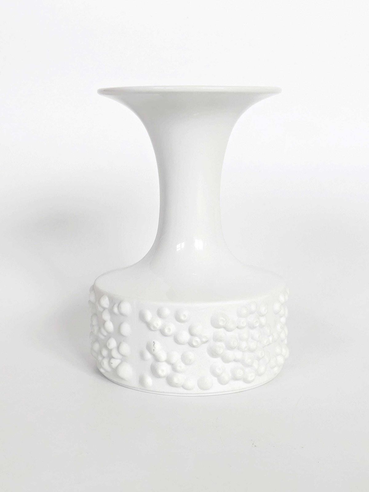 Midcentury German Biscuit Porcelain Vase By Konigl. Pr. Teitau, Space Age Bubble Design photo Home Decor