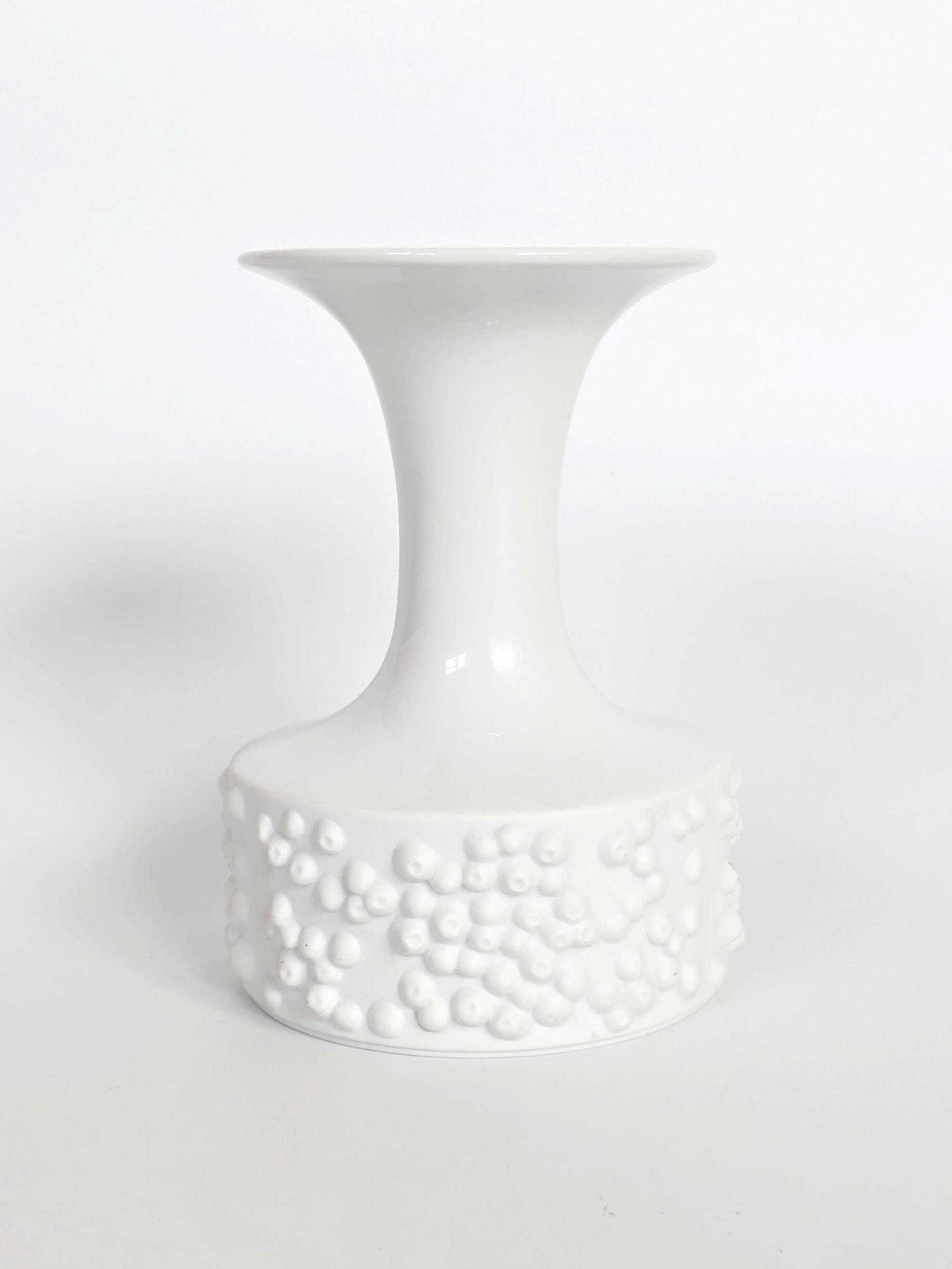 Midcentury German Biscuit Porcelain Vase By Konigl. Pr. Teitau, Space Age Bubble Design photo 112.0