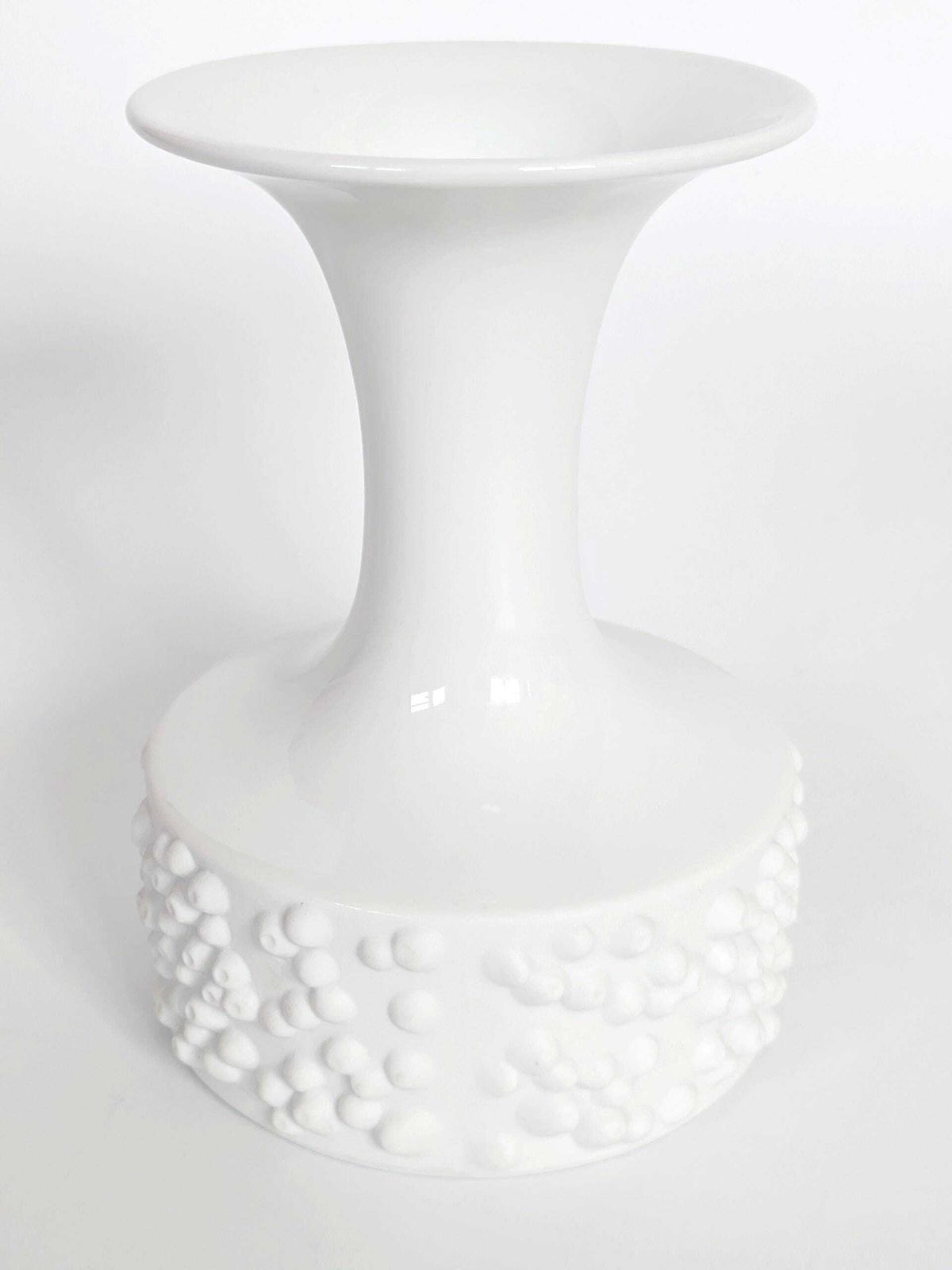 Midcentury German Biscuit Porcelain Vase By Konigl. Pr. Teitau, Space Age Bubble Design photo vinterior