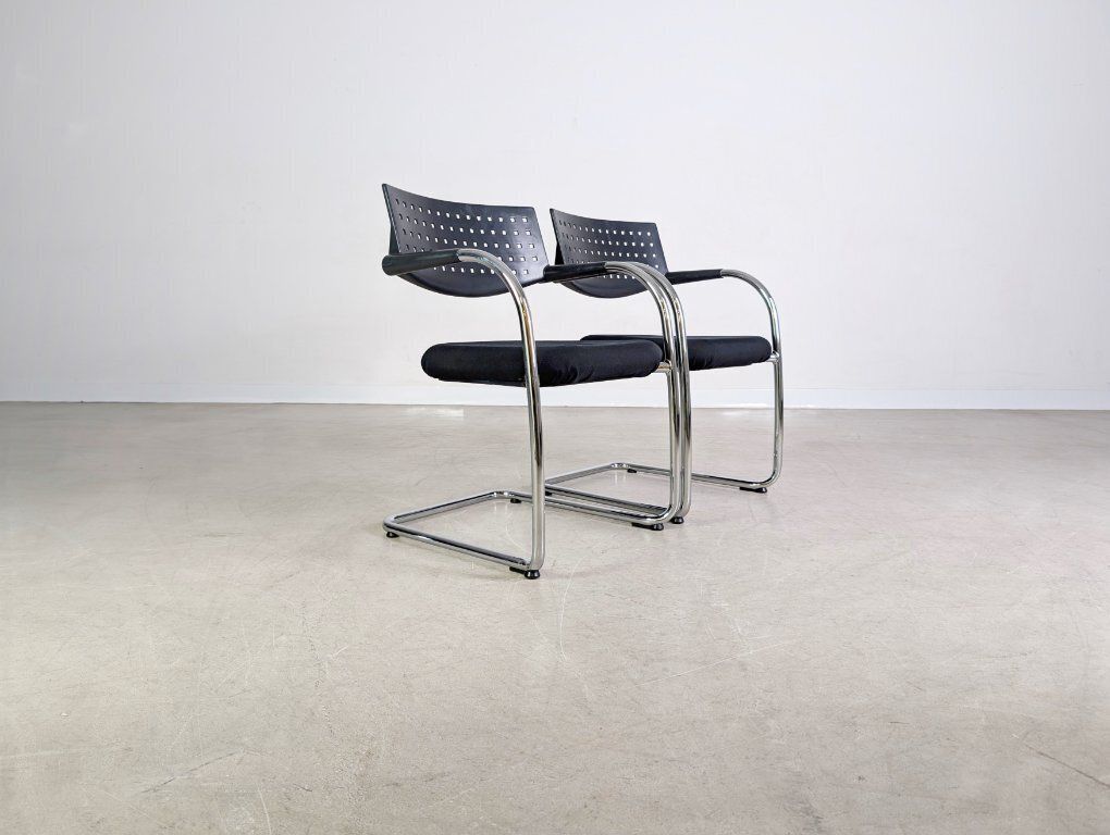 Set Of 2 Vitra Visavis Chairs, Cantilever Design Armchairs photo 362.0