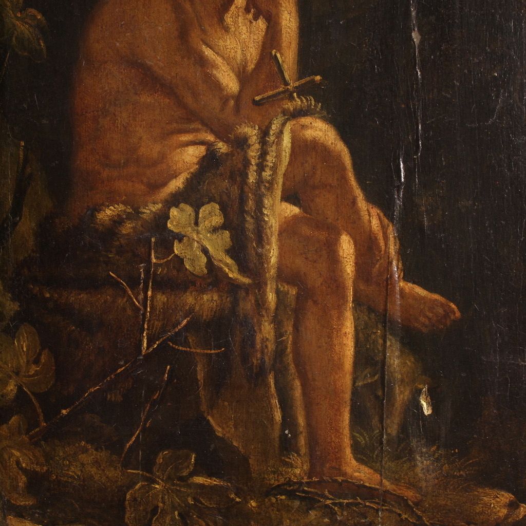 Antique French Painting Of St. John The Baptist From The 18th Century photo 1300.0