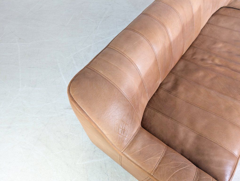 photo for sale Original De Sede Ds44 Three Seater Buffalo Leather Sofa Couch