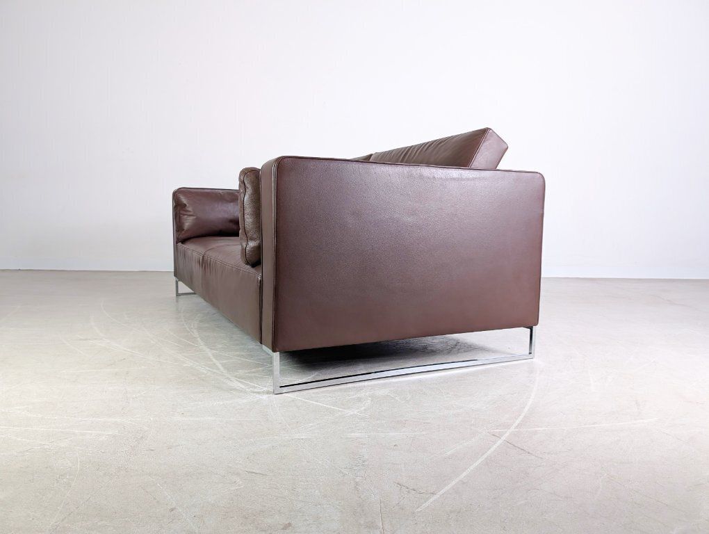 Original Ligne Roset Two Seater Sofa, Designer Couch, Urbani Leather, Brown photo 3723.0