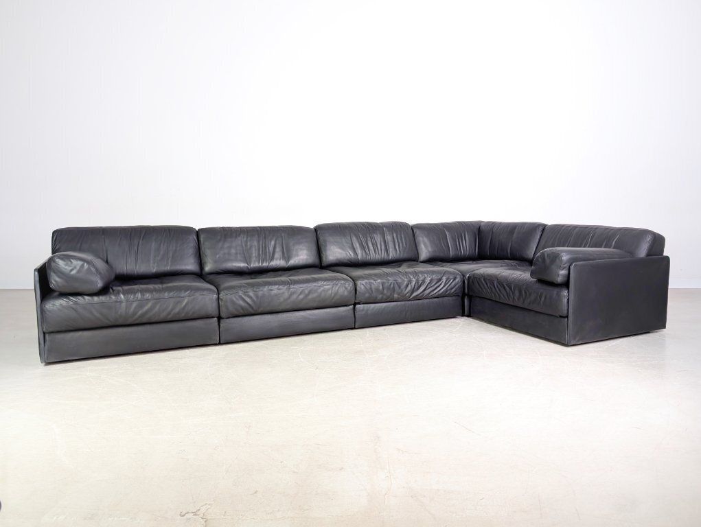 De Sede Ds 76/78 Modular Sofa Corner Sofa Design Corner Couch Leather Black photo Furniture