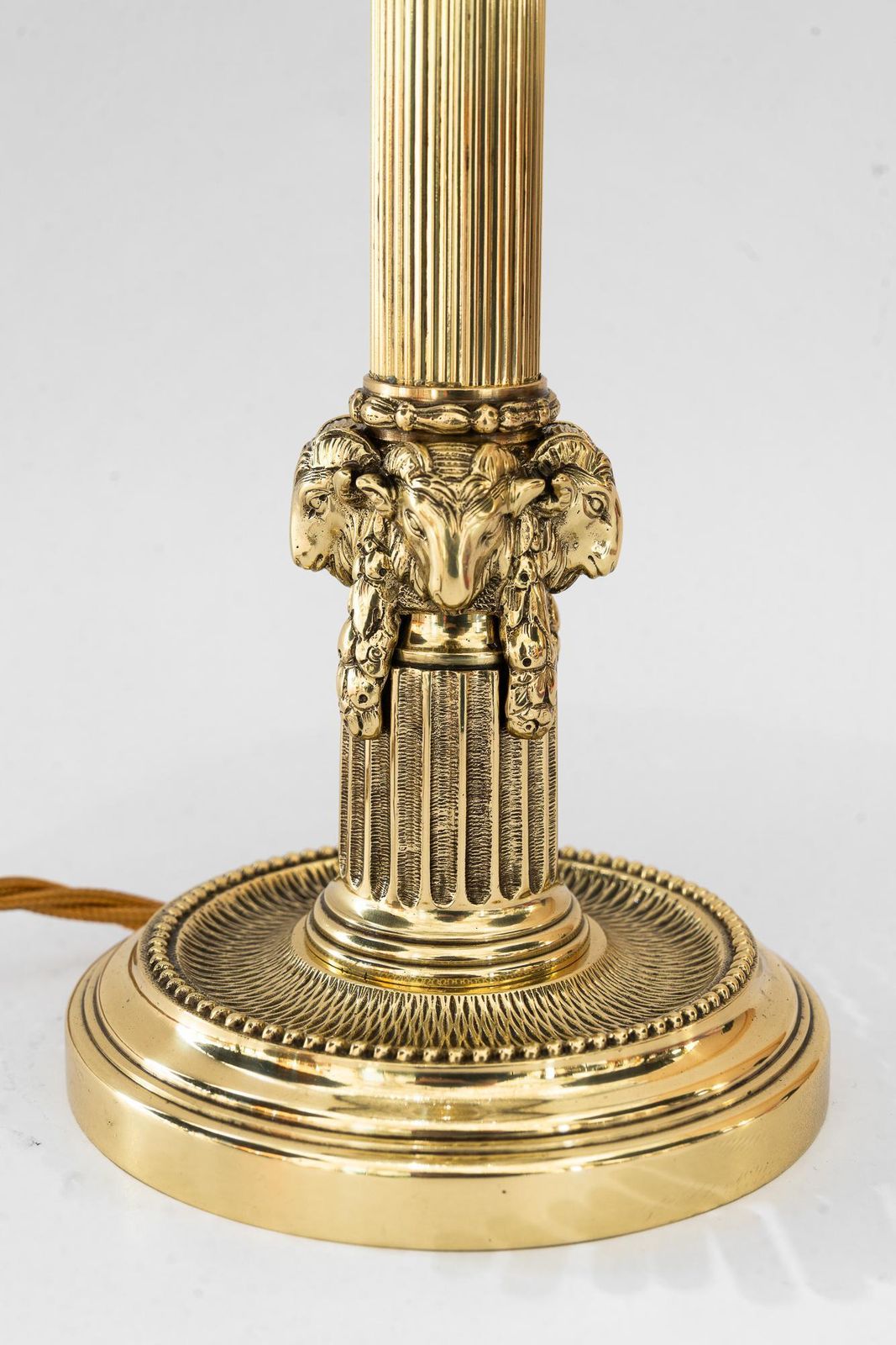 Art Deco Table Lamp With Cut Glass Shade And Glass Sticks Vienna Around 1920s photo vintage